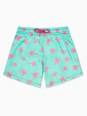 Aqua Bravo Boy Palm Tree Swim Shorts