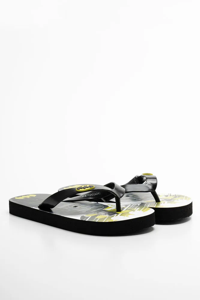 Batman Flip Flop Black