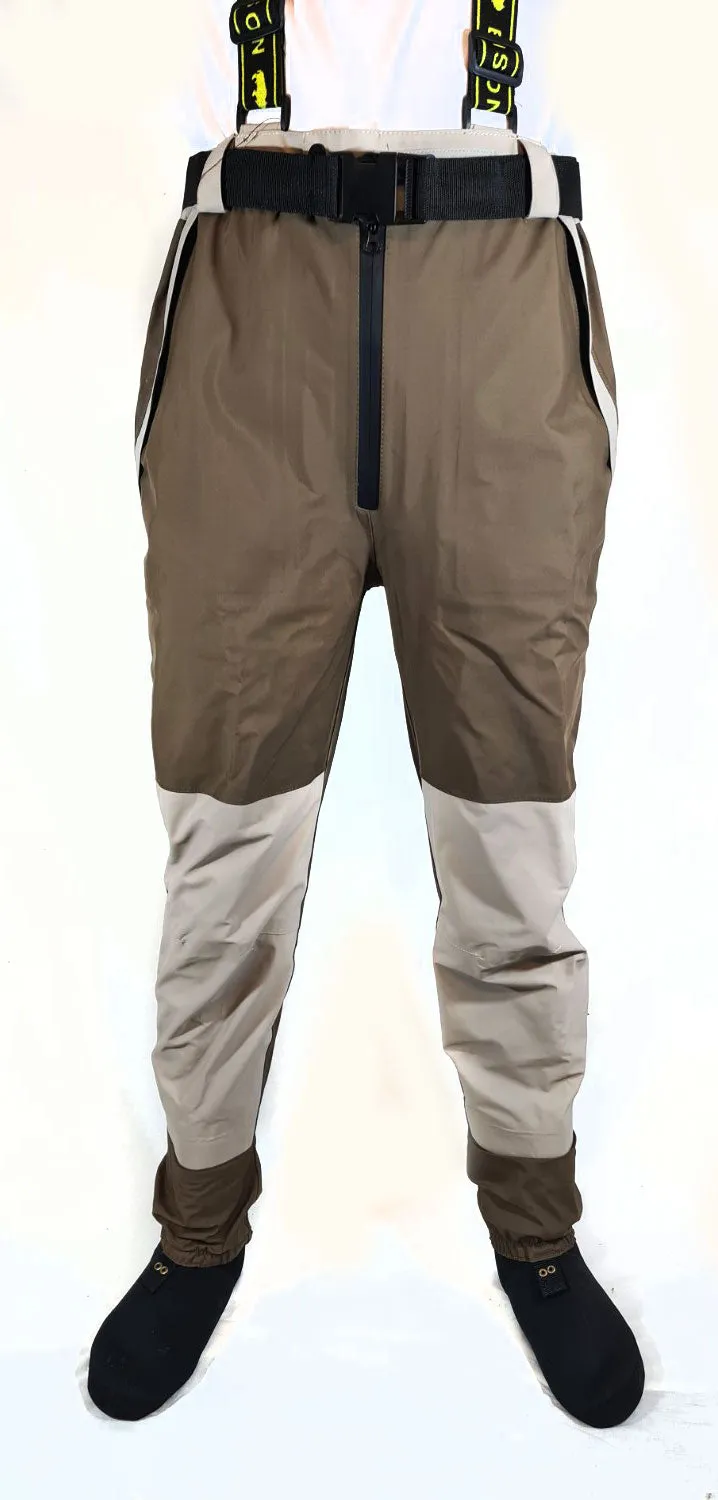 BISON BREATHABLE STOCKING FOOT FISHING WAIST WADERS M, L, XL, XXL, XXXL