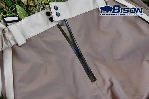 BISON BREATHABLE WAIST WADERS COMPLETE WITH MK2 RUBBER OR FELT SOLE WADING BOOTS