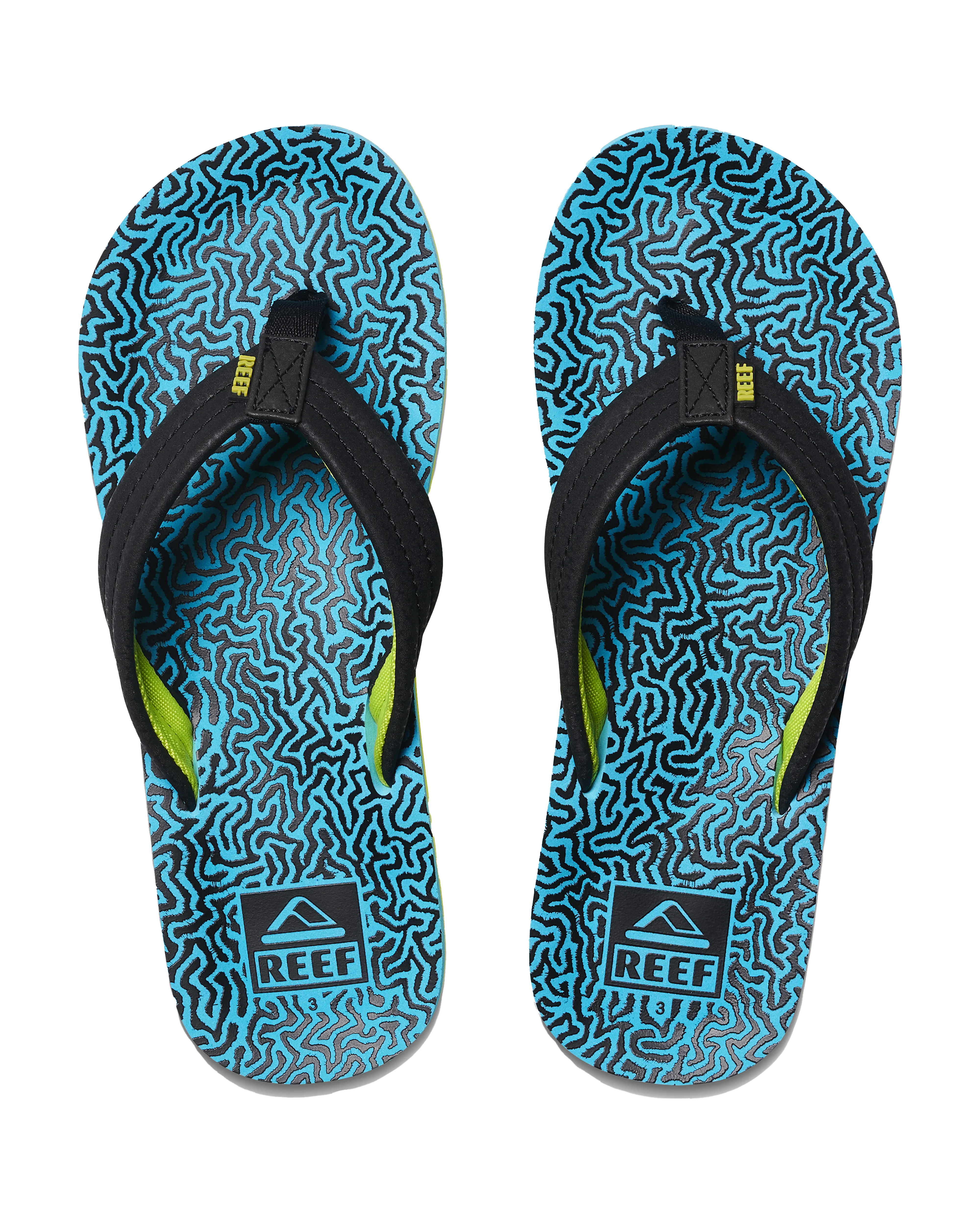 Boys Ahi Flip Flops in Blue Coral