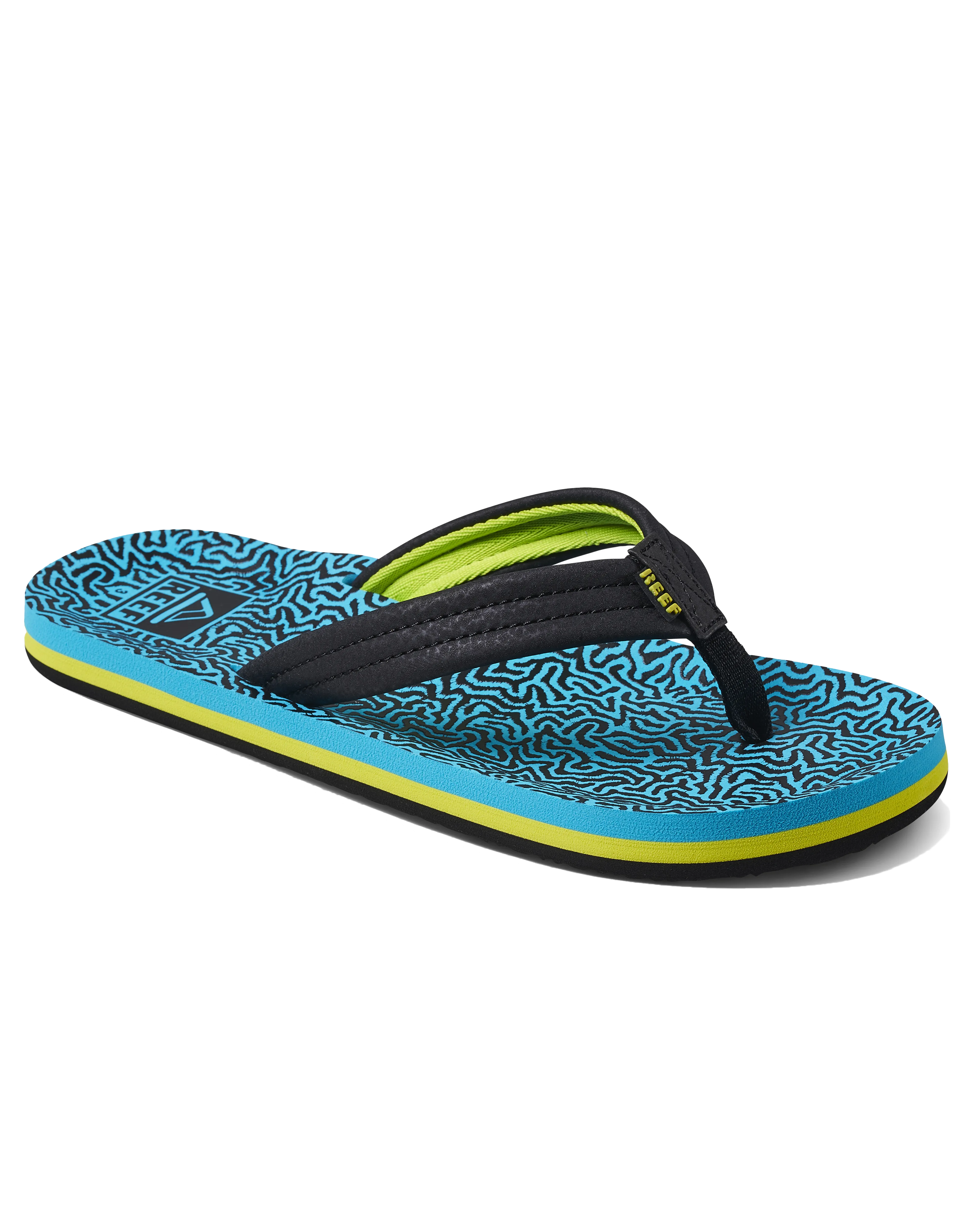 Boys Ahi Flip Flops in Blue Coral