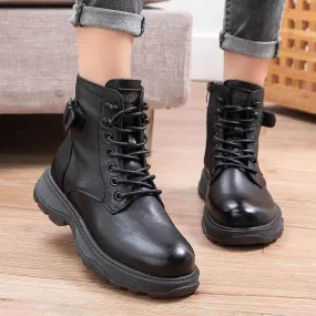 Cross Stroppy Ankle Vintage Punk Boots Flat Women's Casual Shoes GRCL0244