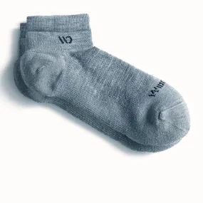 Darn Tough Wide Open Solid Cushioned No Show Sock (Men) - Light Grey