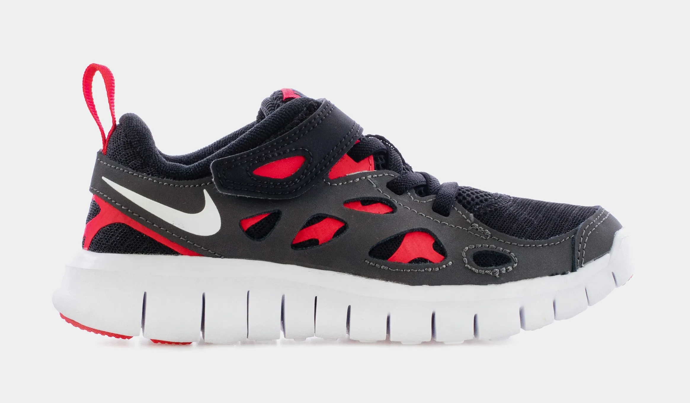 Free Run 2 Preschool Running Shoes (Black/Red)