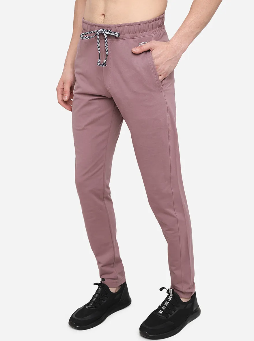 Island Pink Solid Slim Fit Track Pants | JadeBlue