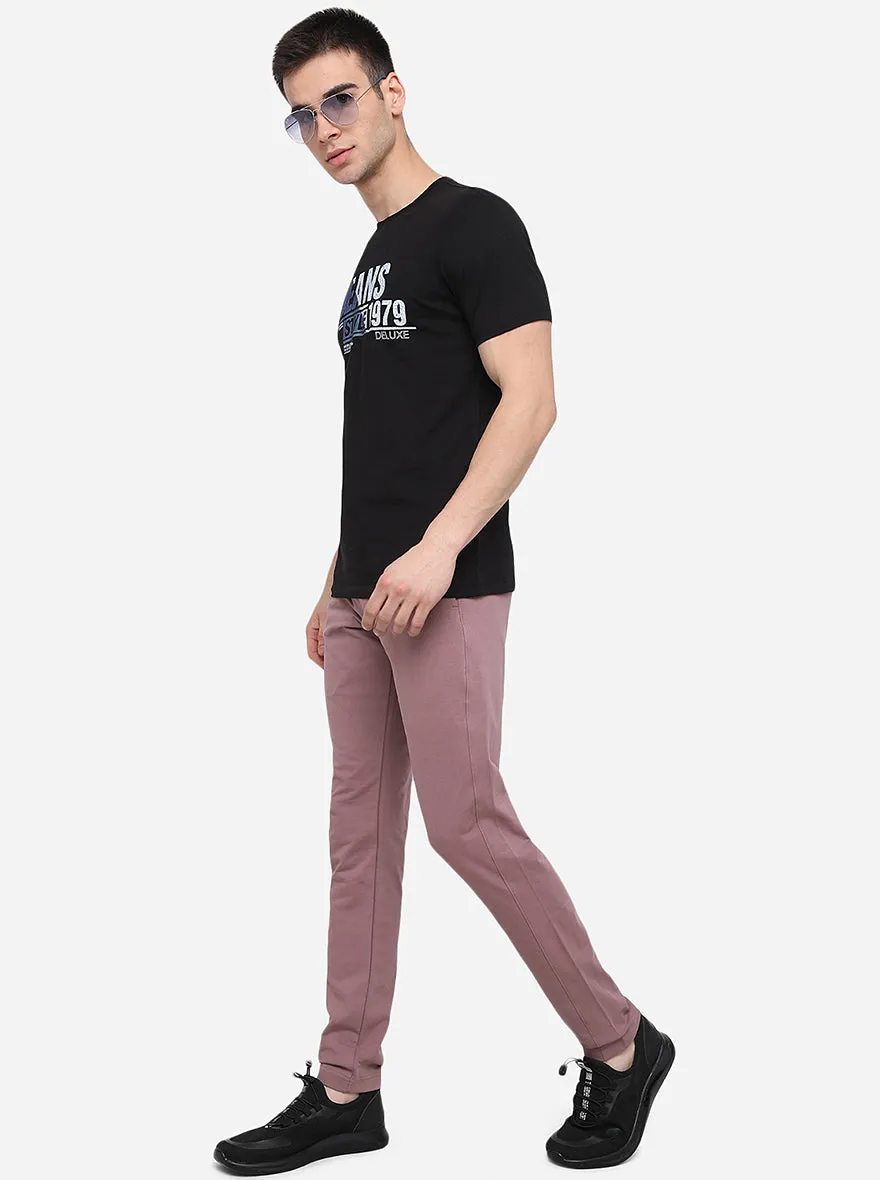 Island Pink Solid Slim Fit Track Pants | JadeBlue