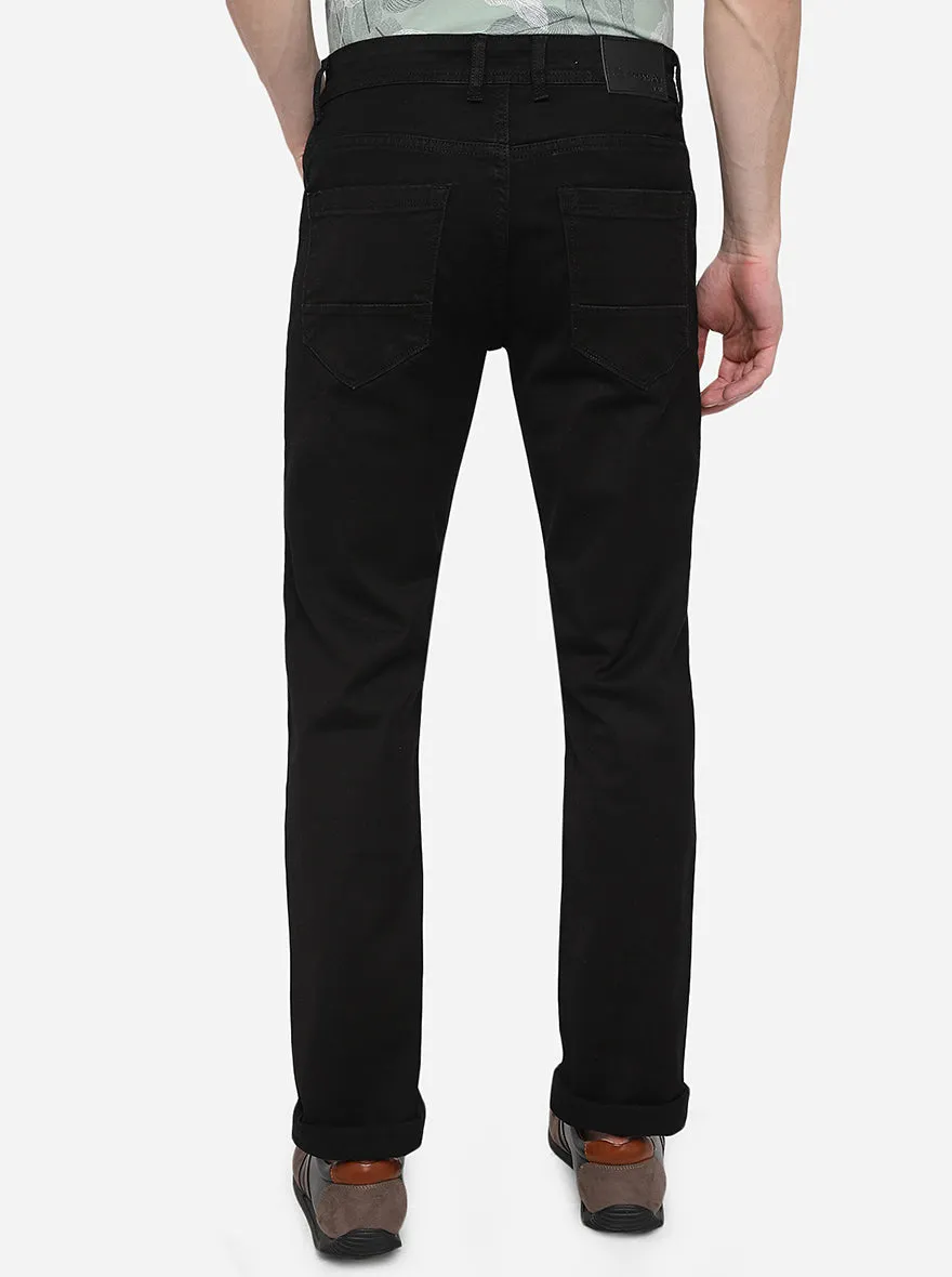 Jet Black Washed Narrow Fit Jeans | Greenfibre