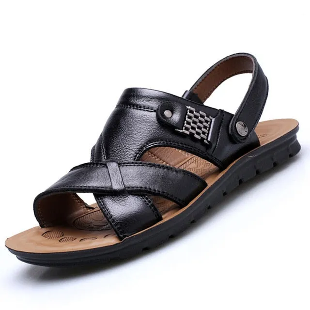 Men Genuine Leather Sandals