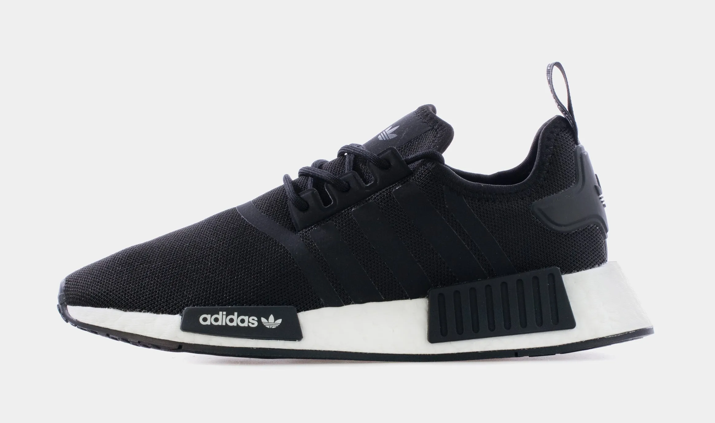 NMD R1 Primeblue Grade School Running Shoes (Black)