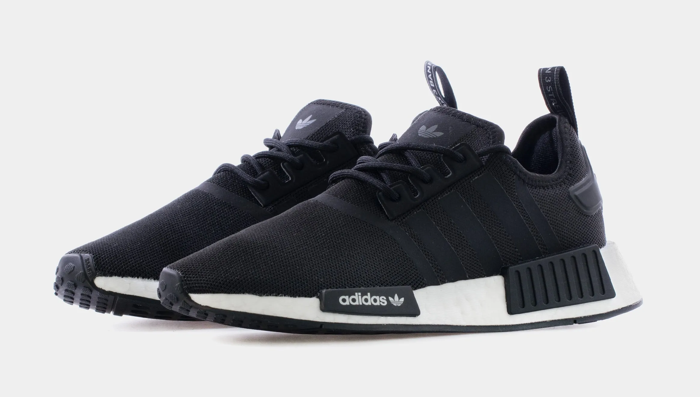 NMD R1 Primeblue Grade School Running Shoes (Black)