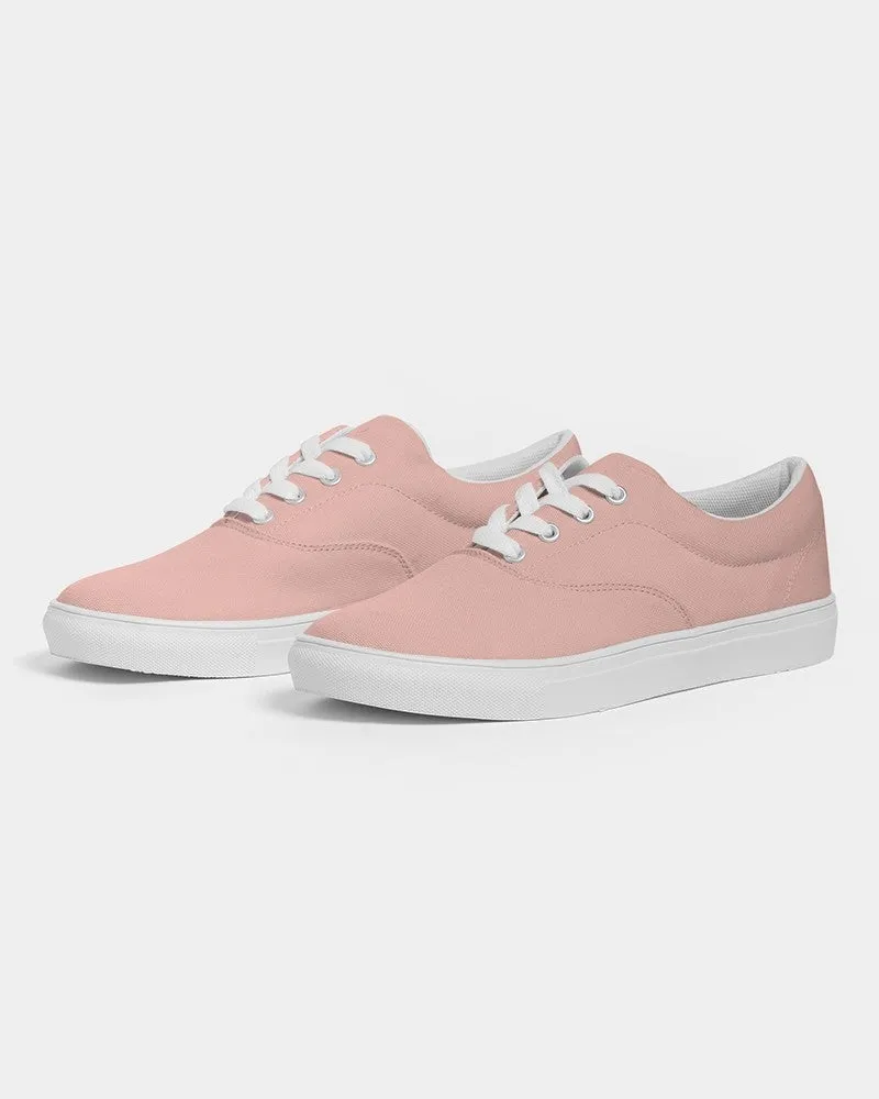 Pale Pastel Pink Red Men's Canvas Sneakers | Men's | Bright Pale Pastel Pink Red | C0M30Y22K0