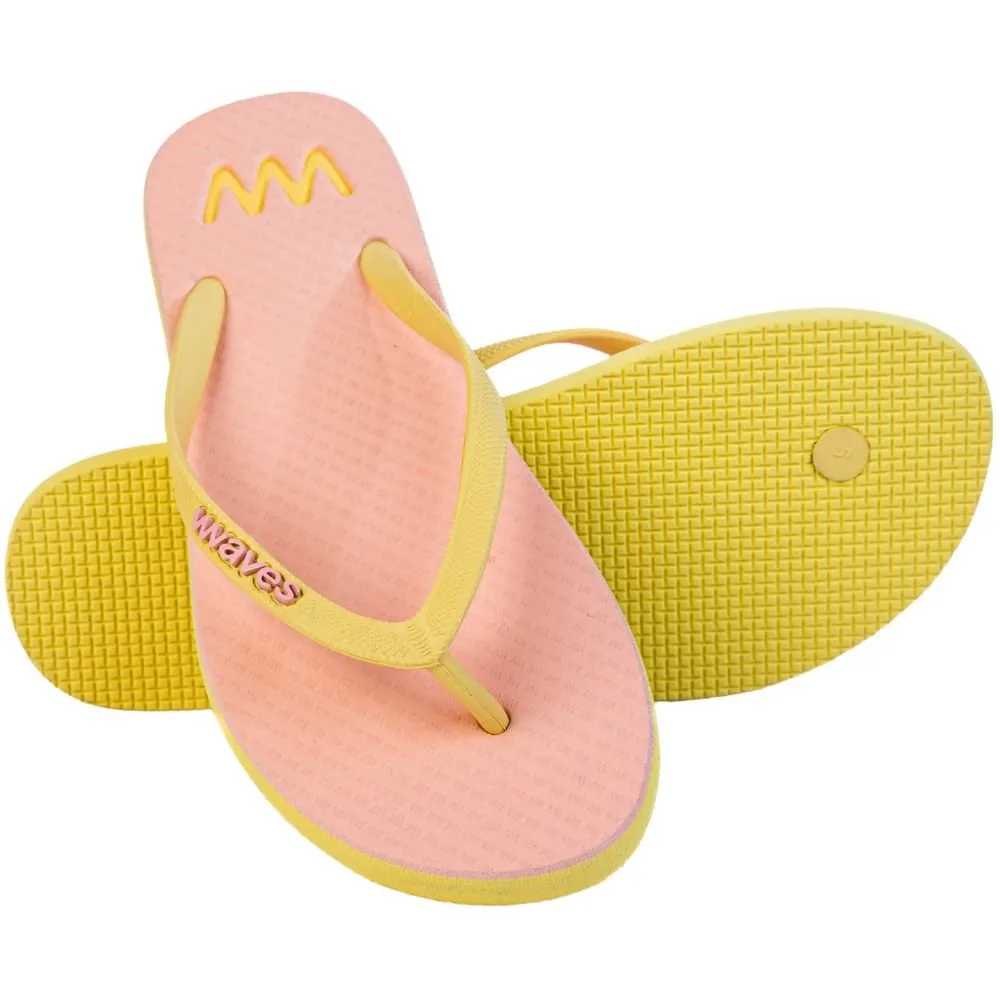 Pink Yellow Women's Flip Flops