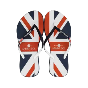 Samba Sol Women's Countries Collection Flip Flops - England