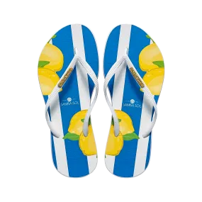 Samba Sol Women's Fashion Collection Flip Flops - Capri Lemon