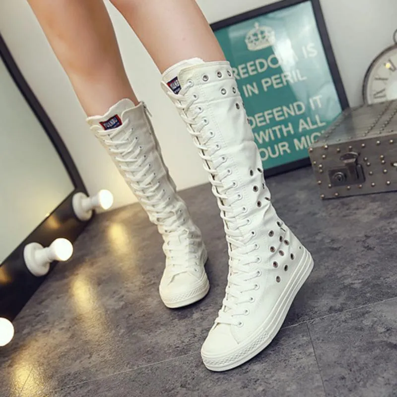 Women's Casual Breathable High Shoes With Zipper