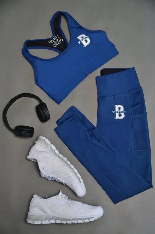 Women's Logo Print Leggings and Sports Bra Set